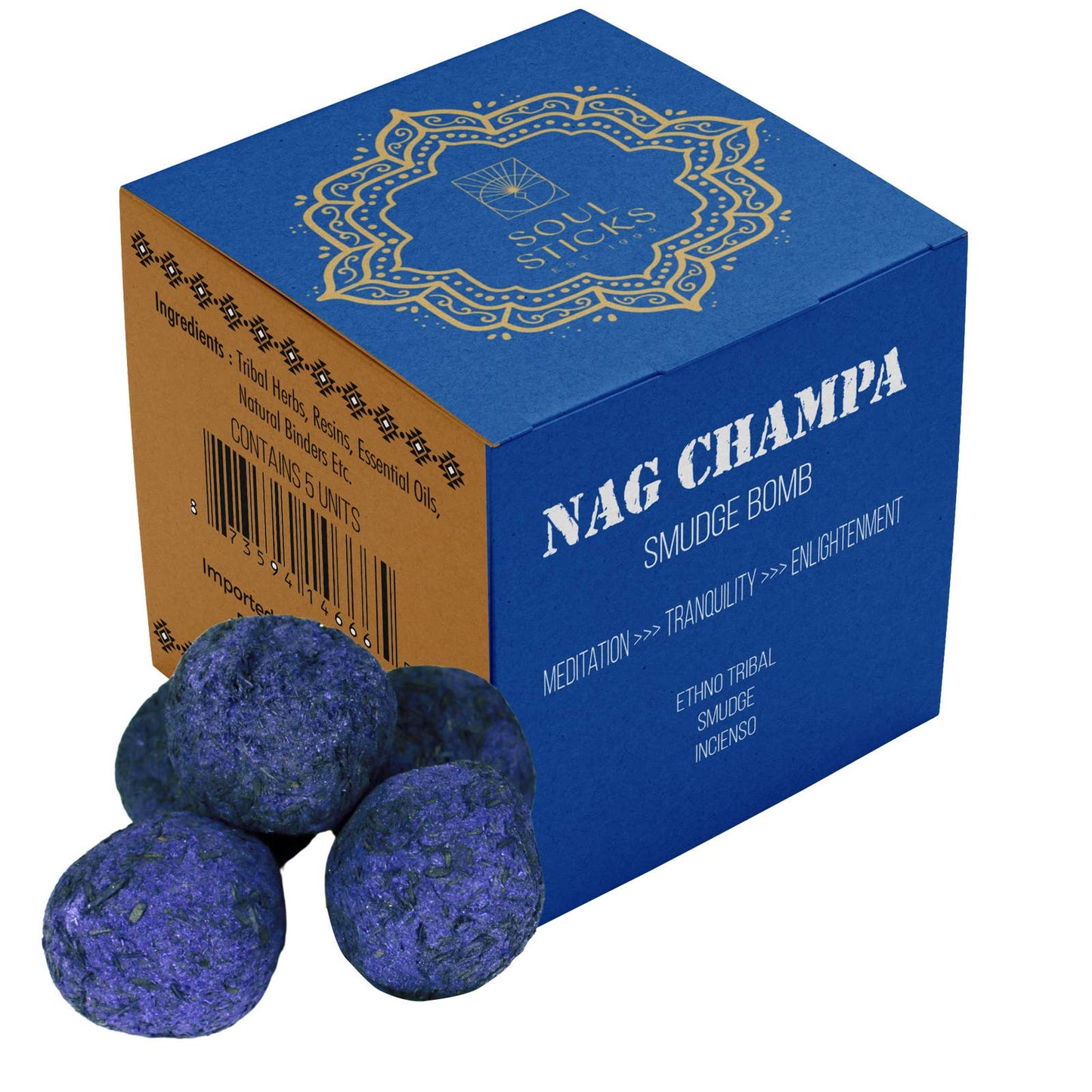 Nag Champa Smudge Bombs w/ Burner