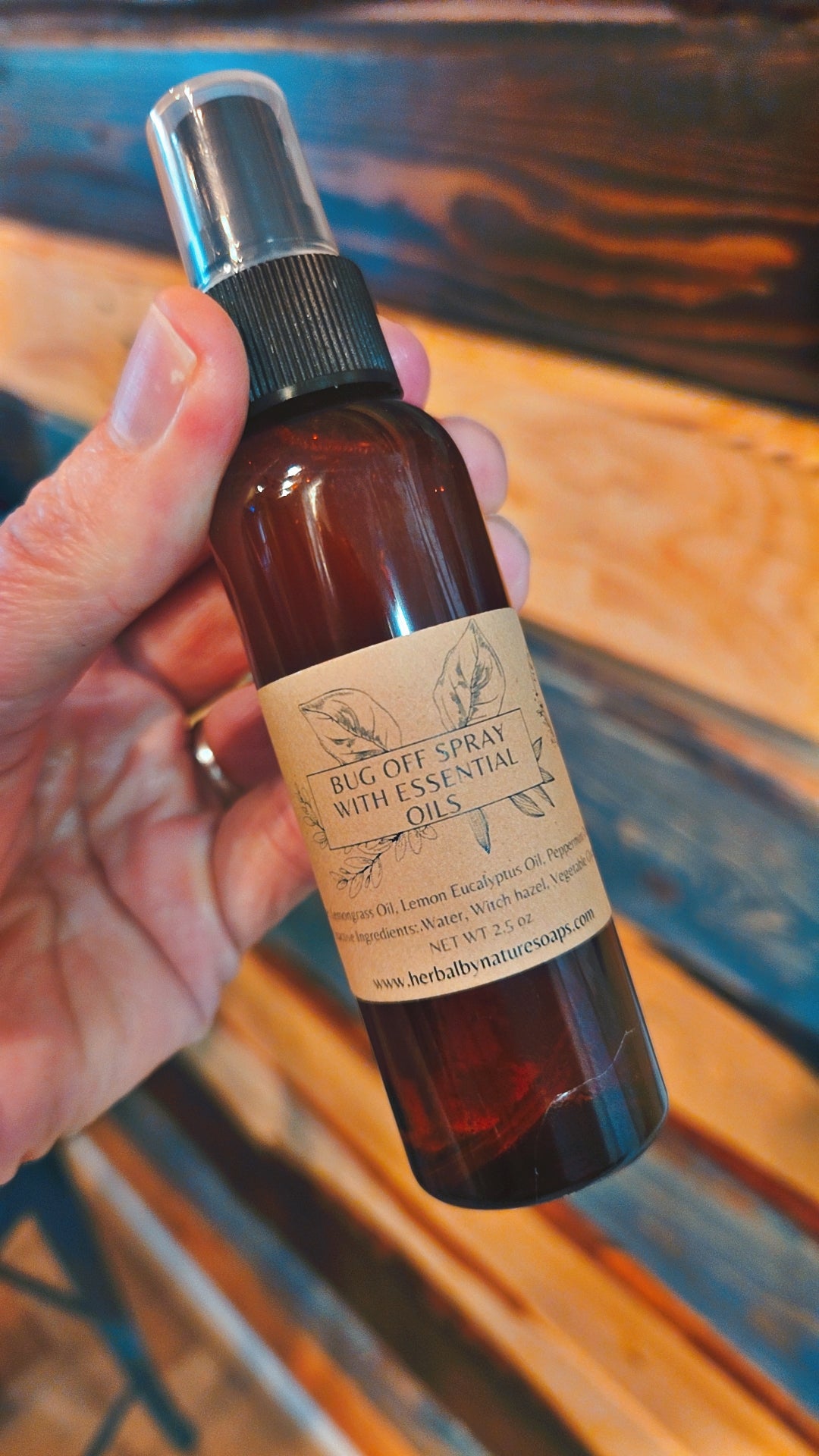 Bug off spray with essential oils