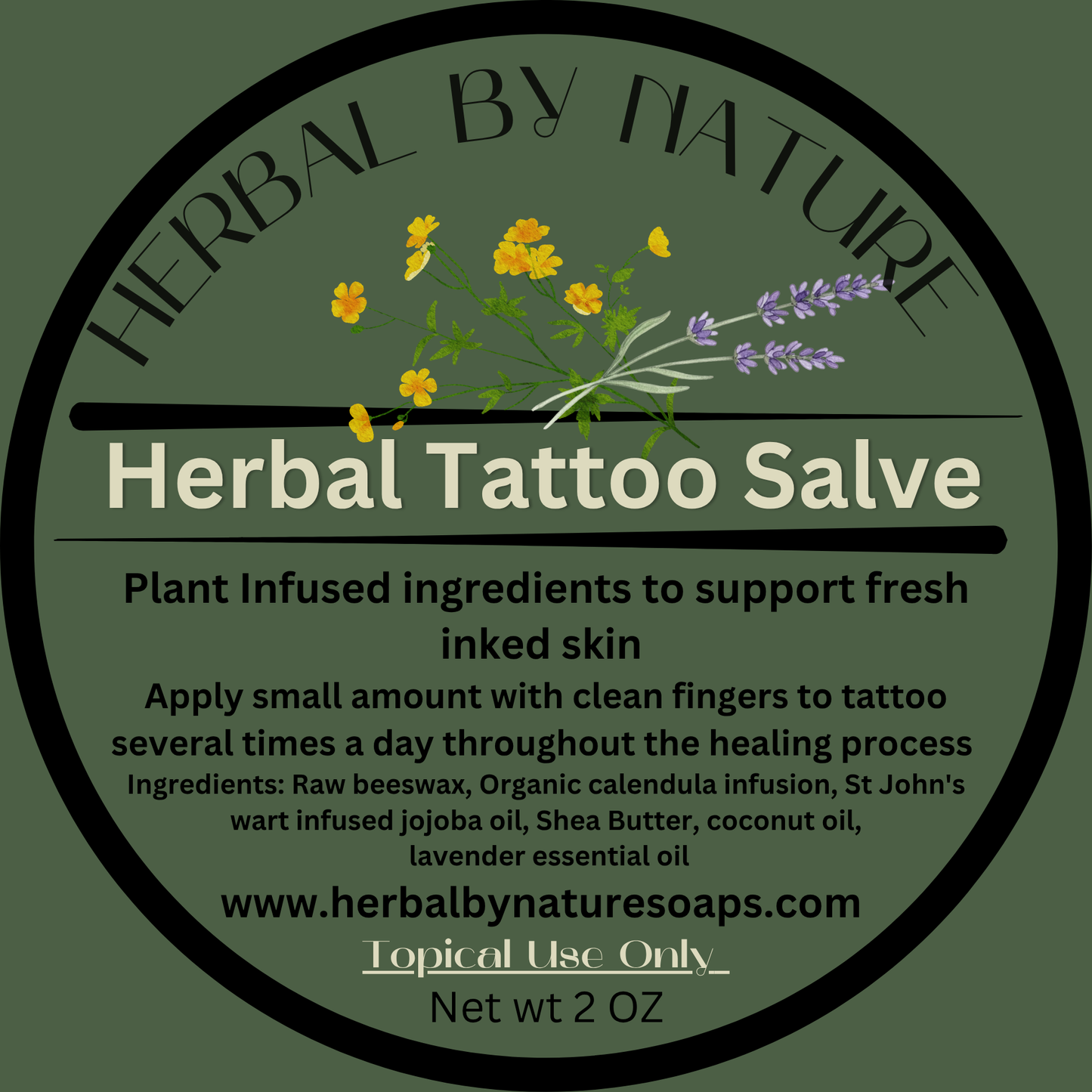 Herbal infused tattoo salve