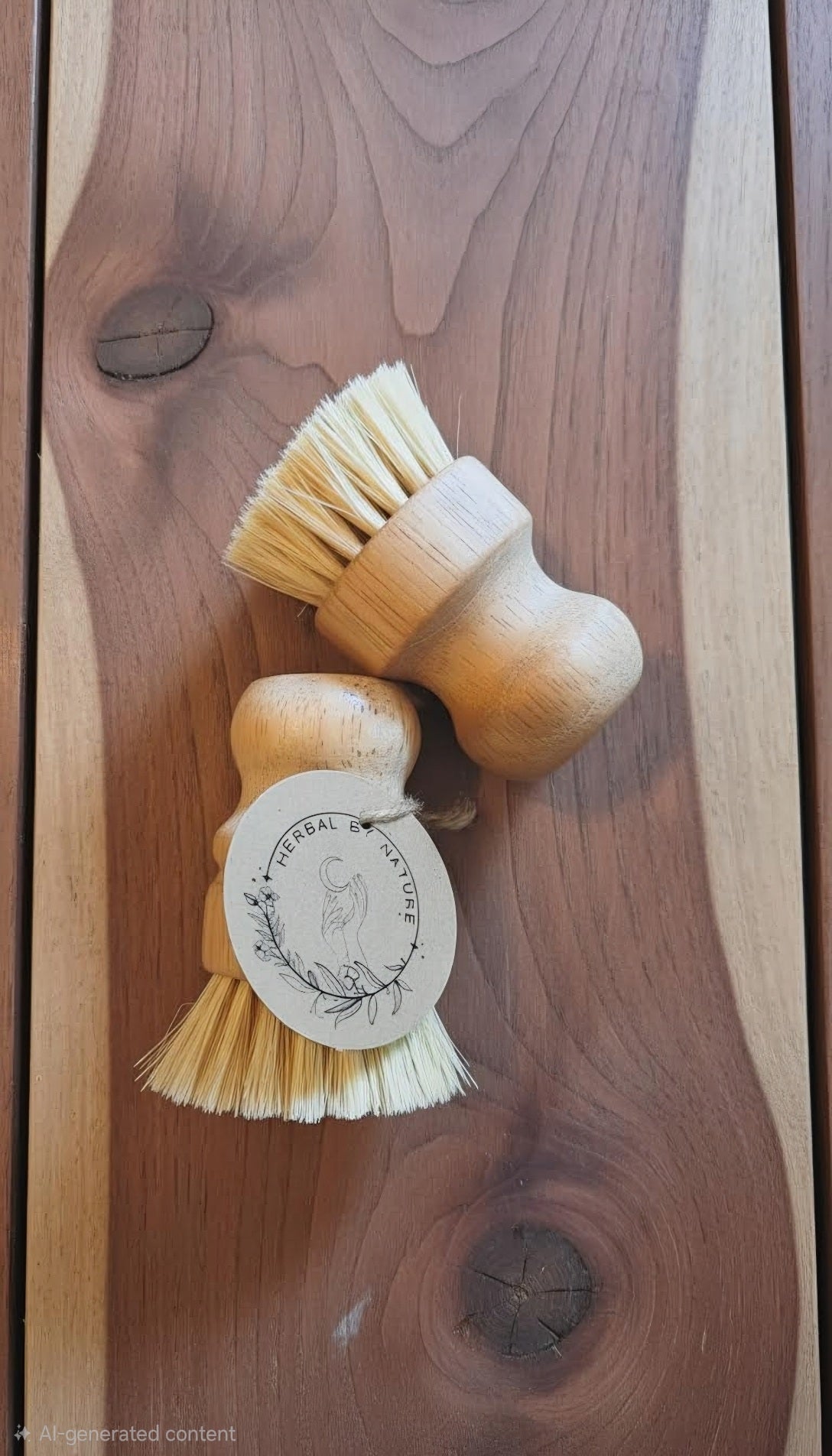 Bamboo dish scrubber 'single'