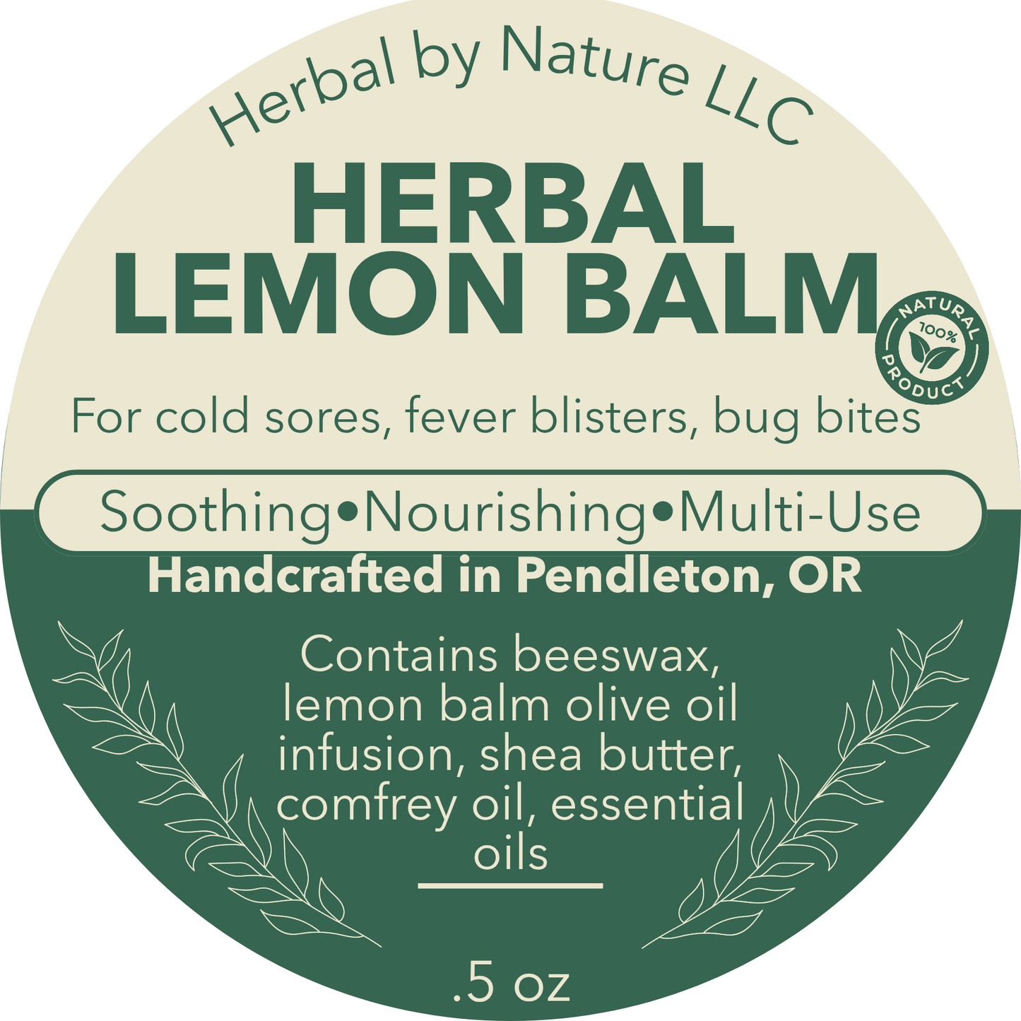 Herbal cold sore & insect bite soothing and reducing salve
