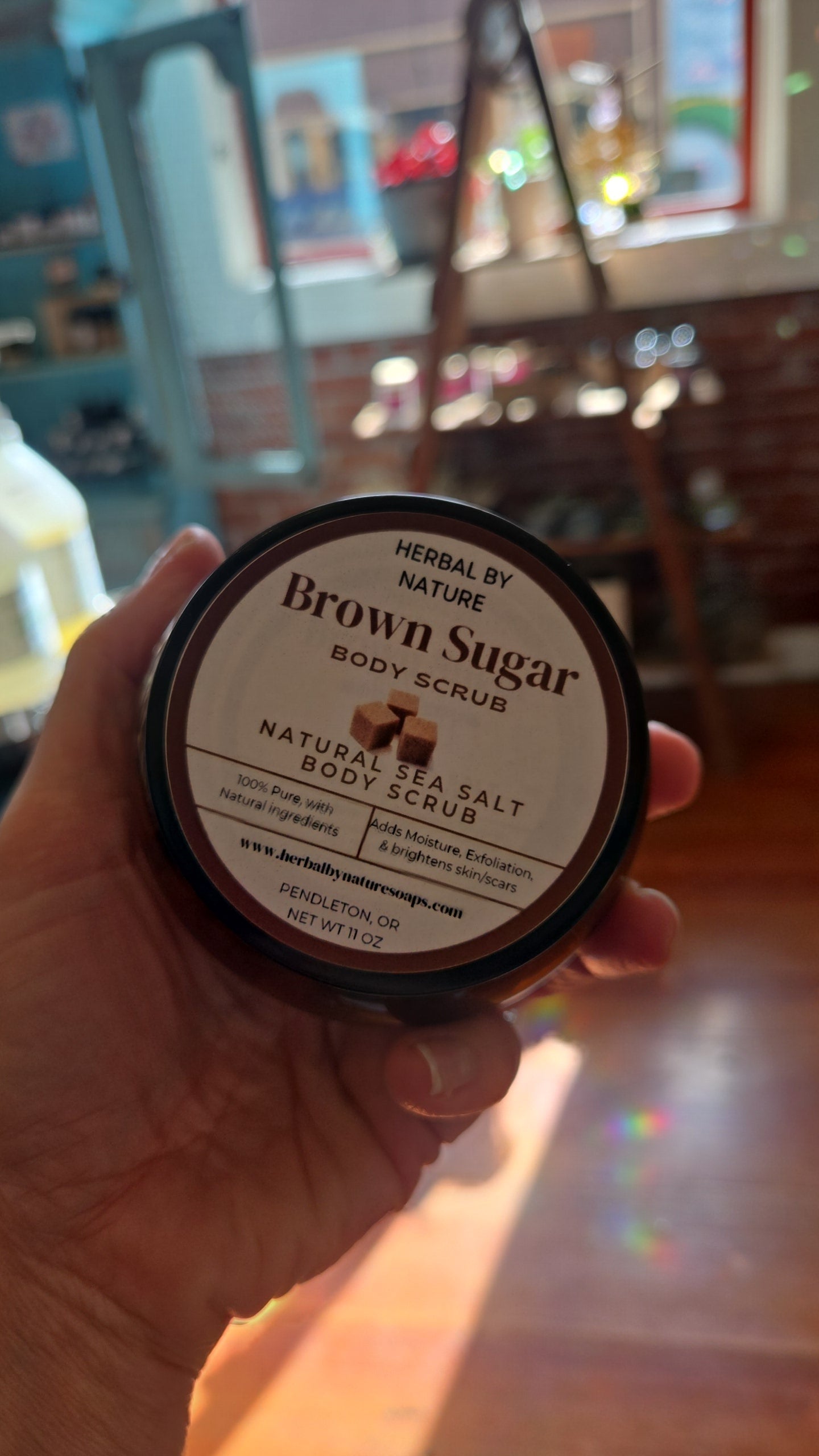Brown sugar salt scrub