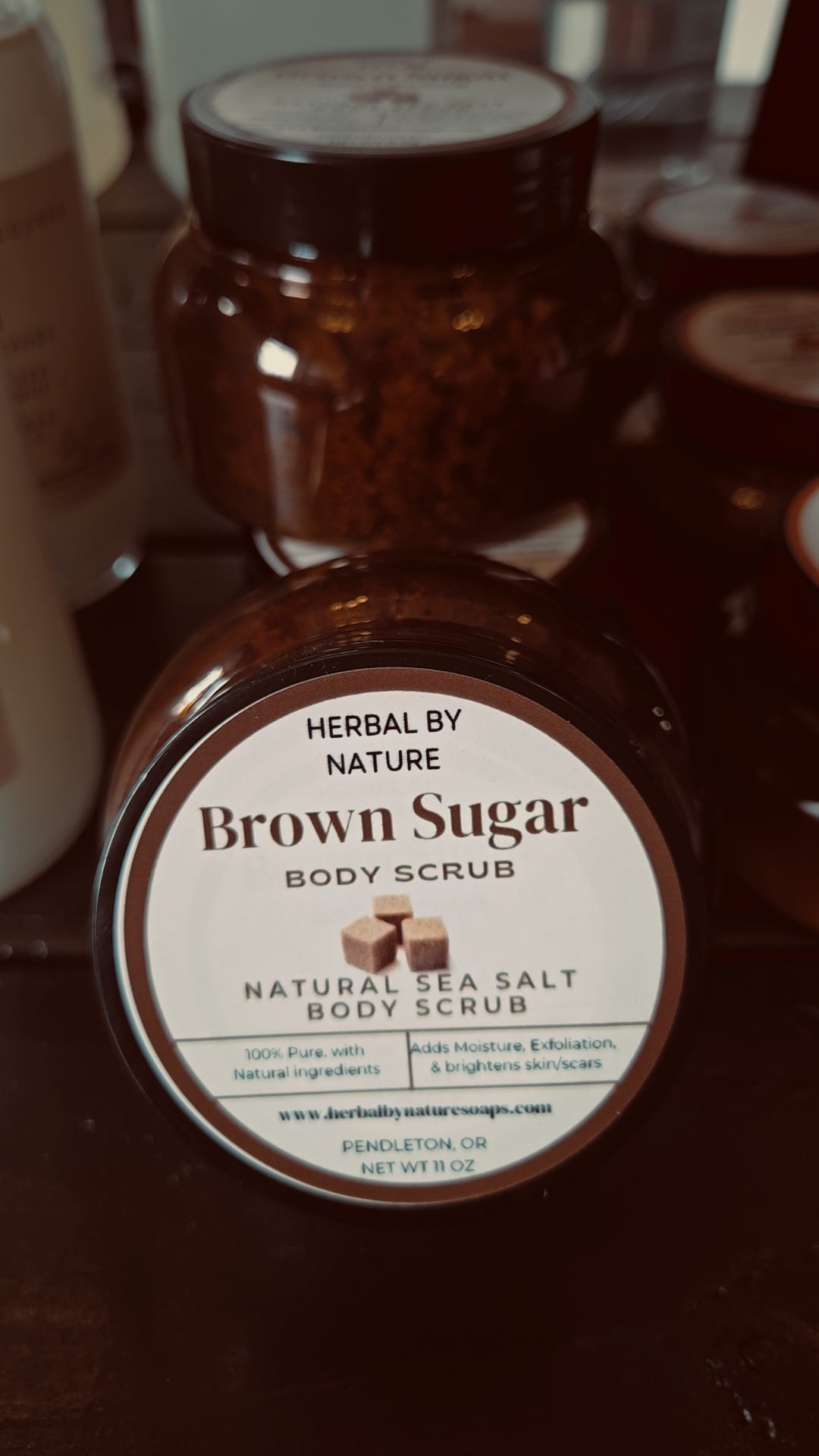Brown sugar salt scrub