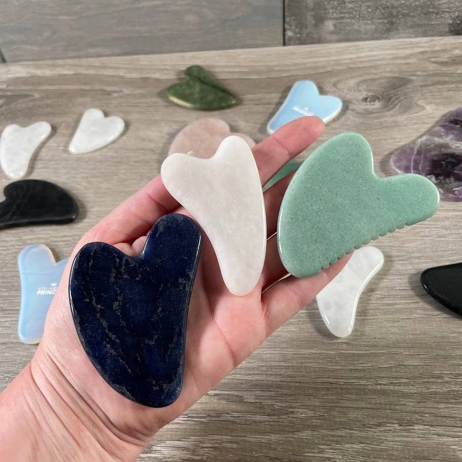 Crystal Gua Sha Facial Massager – Wholesale Skincare Tool: Small Rose Quartz Heart Shape