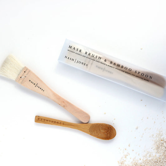 Face Mask Tools: Natural Mask Brushes and Mask Spoons: Combo Pack