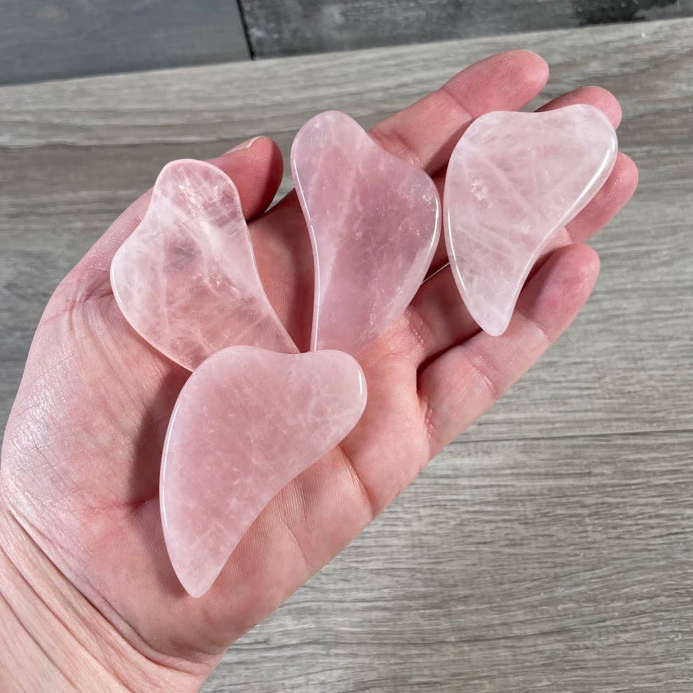 Crystal Gua Sha Facial Massager – Wholesale Skincare Tool: Small Rose Quartz Heart Shape