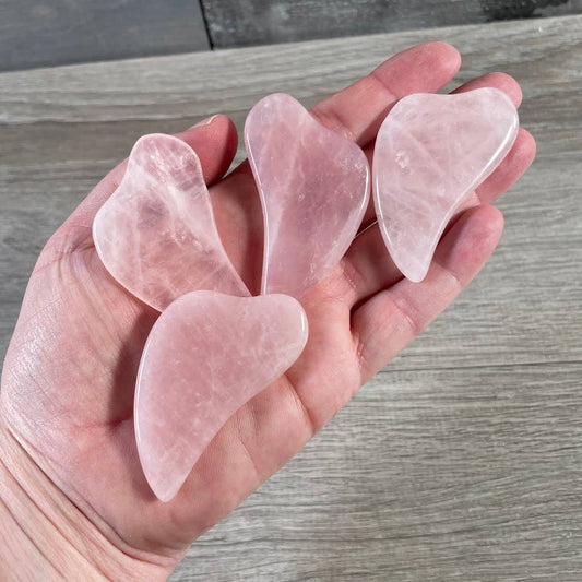 Crystal Gua Sha Facial Massager – Wholesale Skincare Tool: Small Rose Quartz Heart Shape