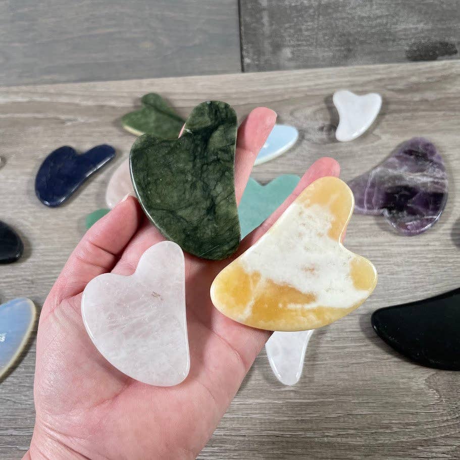 Crystal Gua Sha Facial Massager – Wholesale Skincare Tool: Small Rose Quartz Heart Shape