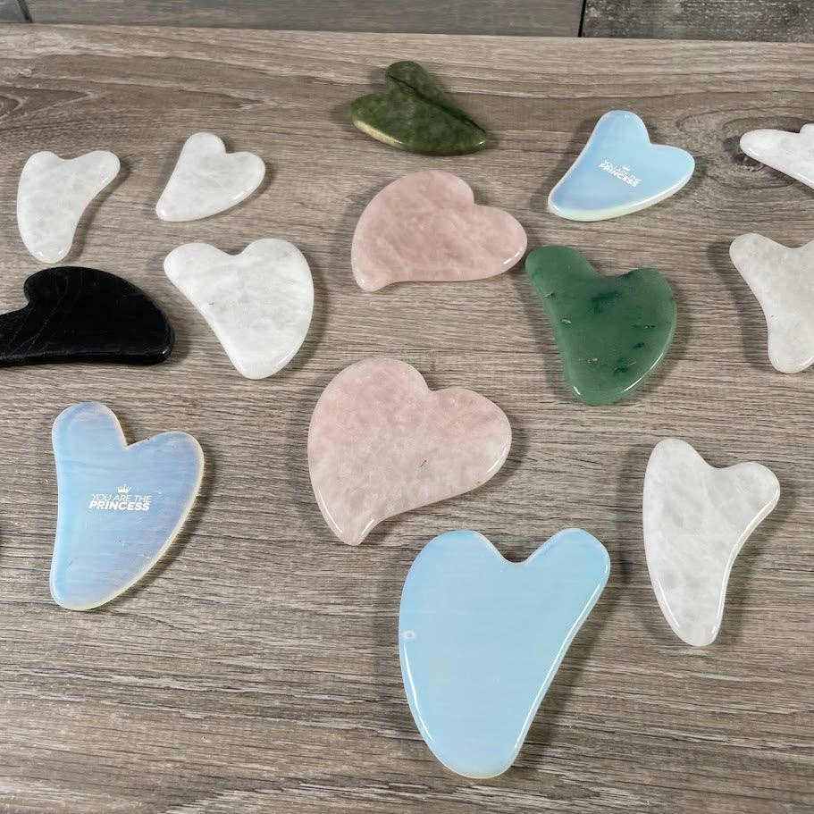 Crystal Gua Sha Facial Massager – Wholesale Skincare Tool: Small Rose Quartz Heart Shape