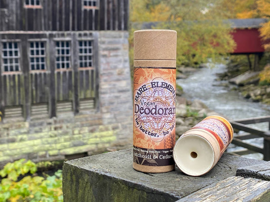 Deodorant - 3 fl oz Paper Push-Up Stick: Patchouli & Cedarwood