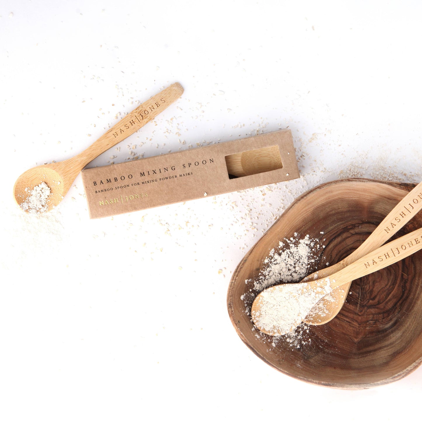 Face Mask Tools: Natural Mask Brushes and Mask Spoons: Combo Pack