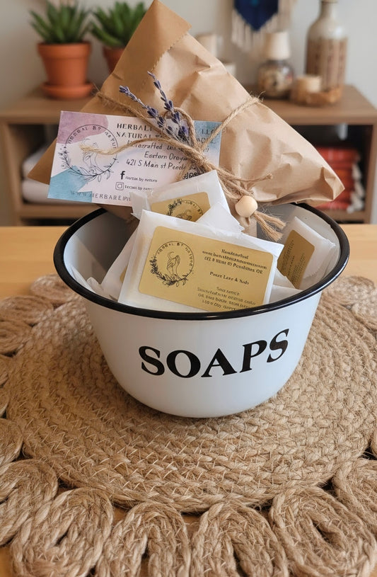 Soap sample bundle for travel, rentals, hotels etc