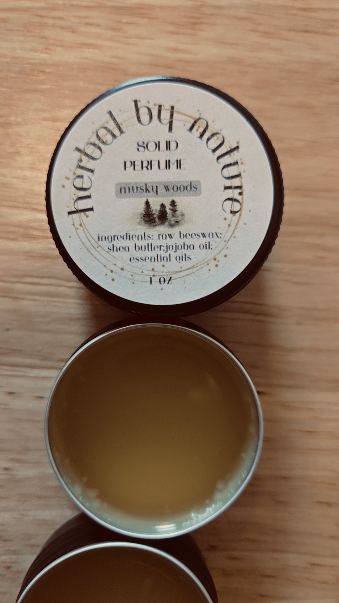 Solid perfume with essential oils