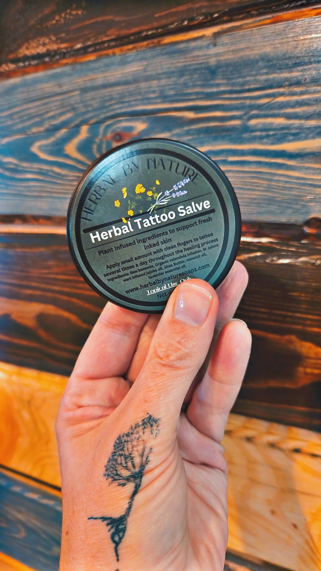 Herbal infused tattoo salve