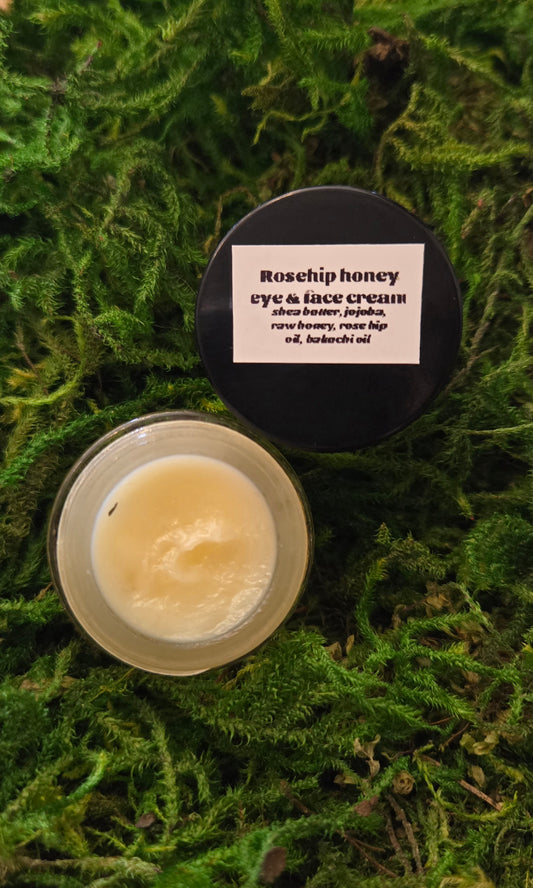 Facial moisturizer-under eye cream with rosehip seed oil