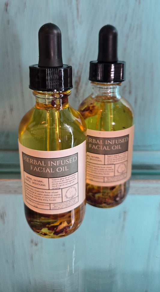 Herbal infused facial oil