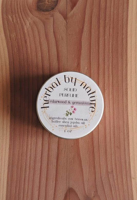 Solid scent balms w/essential oils